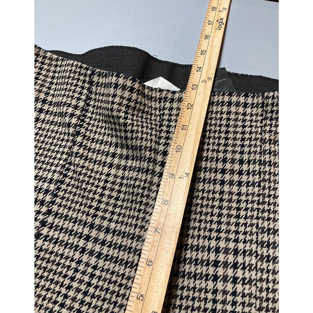H&M Women’s Waist Houndstooth Pants Size XL‎ Black Tan - Picture 6 of 8